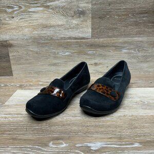 Dansko Olena Black Suede with Tortoise Accent Women's Size EU 36